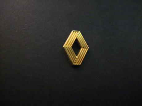 Renault logo goudkleurig ribbelig van vorm